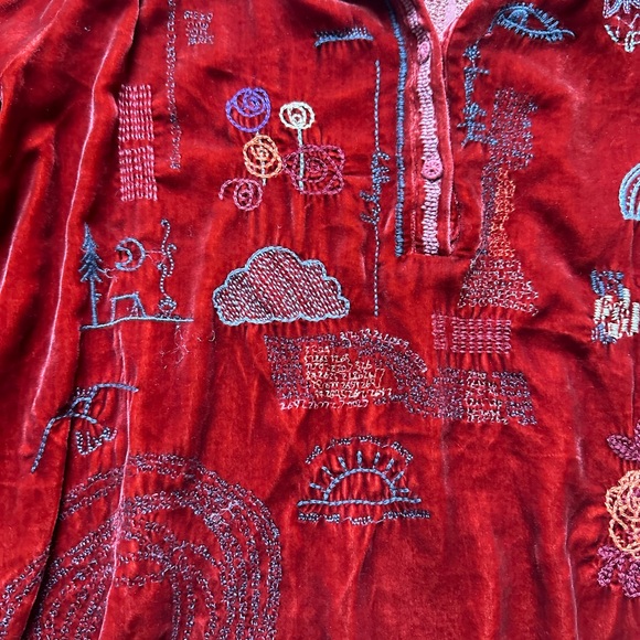 Johnny Was silk top - Picture 2 of 6